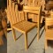 lot de 18 chaises bois naturel clair robustes empilables 