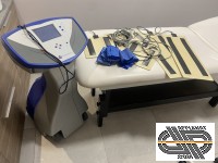 Stand thermostimulation + table de soin + fauteuil pédicure • Equipement de cabine de spa 