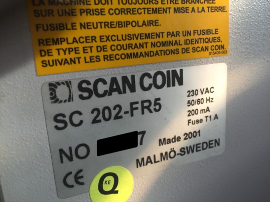 plaque signaletique Scan coin