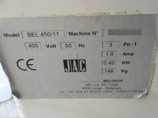 Plaque signalétique JAC - BEL 450/11