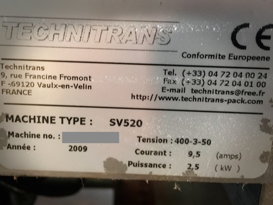 plaque signéalétique Technitrans - SV520