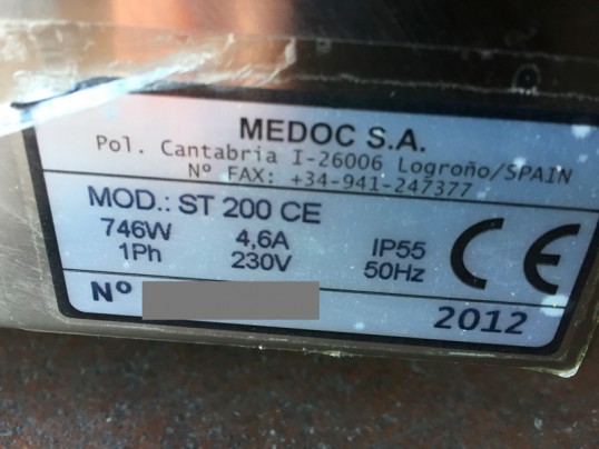 palque signaletique MEDOC ST-200 CE