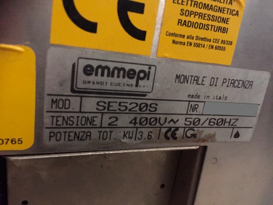 Plaque signalétique EMMEPI - SE520S