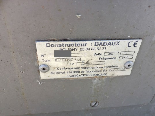 plaque signéalétique Dadaux Cutter 40 litres