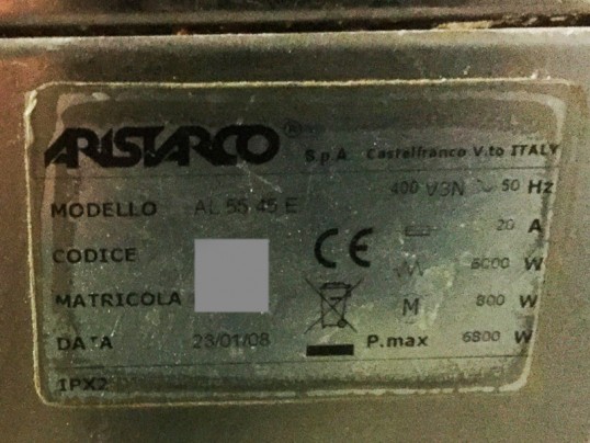 Plaque signalétique ARISTARCO AL 55 45 E