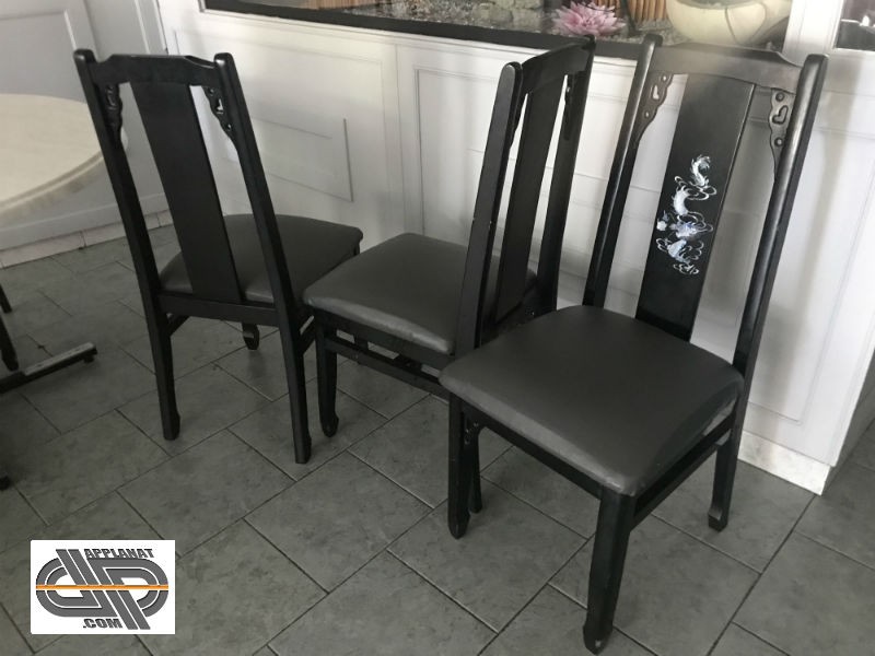Lot 40 chaises de restaurant chinois , noires & motif ...