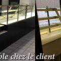 Exemple d' ensemble vitrines boulangerie pâtisserie: préparé dans nos ateliers AVANT-APRES, rendu au client complètement rénové