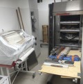Terminal de cuisson de boulangerie four à sole, d'occasion en cours d'installation
