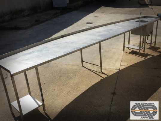 Grand Plan De Travail Inox 5 Metres Avant Arque Occasion Nous