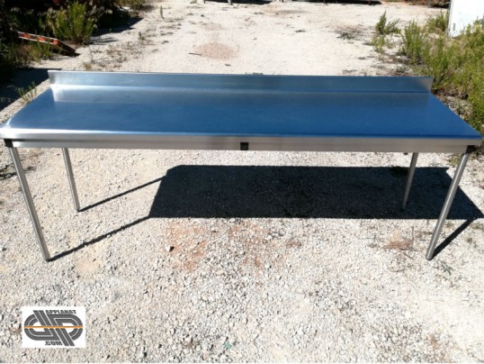 Table De Travail Inox 2 50m Avec Dosseret Occasion Nous Consulter