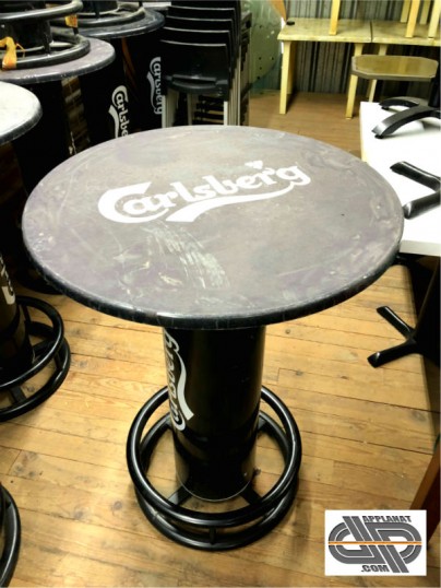 Lot 4 Tables Bistrot Mange Debout Publicitaire Carlsberg