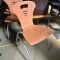 Lot de 30 chaises de collectivité en bois, coloris saumon , dossier WIFI