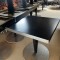 x15 guéridons CHR plateau noir & pied design à base inox extra plate