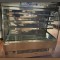 Vitrine murale, libre service, basse, finition inox, long. 1m50 - TECNODOM
