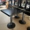 x16 guéridons tables noires sur pieds fonte pour resto – bistrot - brasserie ...