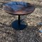 Lot de 4 tables rondes CHR - pieds noirs ronds