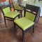 Lot 40 chaises couleur wengé et vert anis