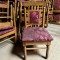 Lot 33 chaises rustiques assise & dossier motif floral brodé