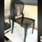 Lot 15 chaises baroques plastique noir transparent & dossier medaillon QUEEN par Pedrali
