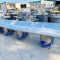Banc de poissonnerie ≈ 5m00 : module étal inox 3m00 + module étal inox 2m00 
