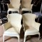Lot x4 sièges polycarbonate blanc style fauteuils bergère