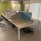 Bureau bench de centre d'appel - 10 postes