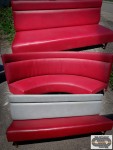 Lot de banquettes rouges vif