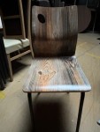 Chaises imitation bois brûlé vintage 27 pièces