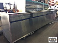 Comptoir de bar professionnel habillage inox 5m05 