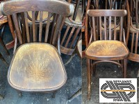 Destockage lot 31 chaises rétros en bois style Baumann | mobilier années 30 resto bar bistrot