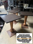 Guréridons « Gambit » | Lot de 4 tables vintages 60x60 cm  