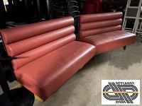 Lot de 2 banquettes rose avec dossier boudin