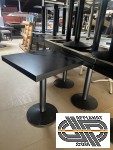 x16 guéridons tables noires sur pieds fonte pour resto – bistrot - brasserie ...