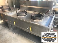 Module wok professionnel Gaz à 2 brûleurs 