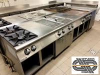 Fourneau pro Mareno | 4 feux + plancha friteuse grill cuiseur pâte | rénové en atelier 100% PRO