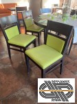 Lot 12 chaises couleur wengé et vert anis