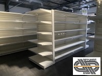 Destockage : lot rayonnage métallique / gonodoles pour magasin 500 à 600 m2