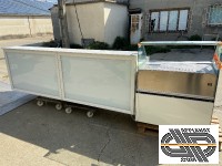 Comptoir bar 4m00 façade rétro éclairée + vitrine chauffante  | ARTIC par CLABO SPA