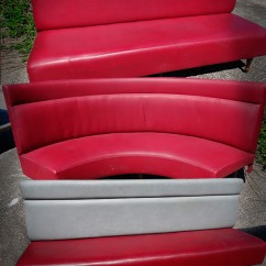 Lot de banquettes rouges vif