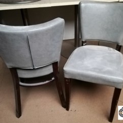Lot 37 chaises restaurant grises simili cuir