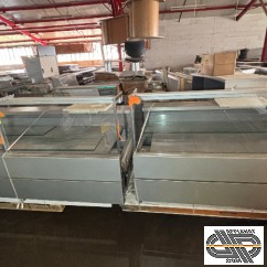 Ligne 5m10 Criocabin Extra : vitrine froid ventilé  + meuble caisse PMR