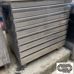 Meuble professionnel inox à 6 tiroirs GN2/1