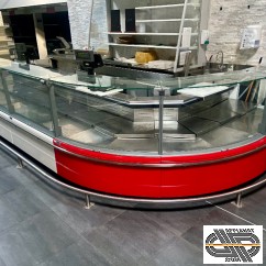 Vitrine EPTA ROSSINI boucherie traiteur « en L » 4m85 x 2m70