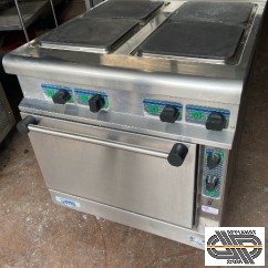 Fourneau pro 100% électrique | BONNET gamme 900 | 4 plaques 30 x 30 cm sur four