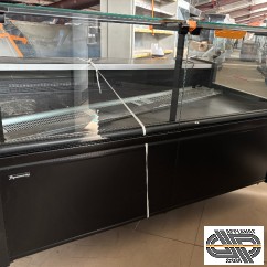 Vitrine 2m00 positive ventilé & réserve | Frigomeccanica Polo Squared « Full Black » 