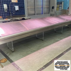 Etal poissonnerie 5m50 - 5m2 utile - service arrière 