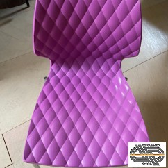 Ensemble 18 chaises - UNI - METALMOBIL - Rose fushia & chrome