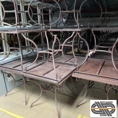 Lot mobilier (70 - 120 couverts) | 26 Tables fer forgé style provençal 