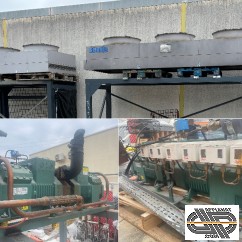 Centrale de froid : x4 compresseurs BITZER & x2 refroidisseurs SEARLE
