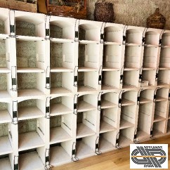 Casiers à bouteilles pierre reconstituée lignes 6m00 + 4m00 Vinicase   